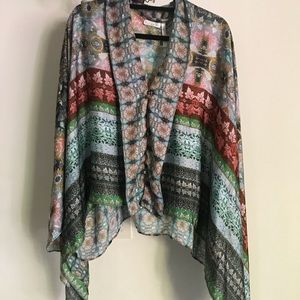 Anthropologie boho asymmetrical blouse